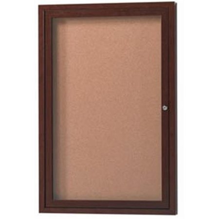 AARCO Aarco Products DCCWW4836R 36 in. W x 48 in. H Enclosed Bulletin Board - Walnut DCCWW4836R